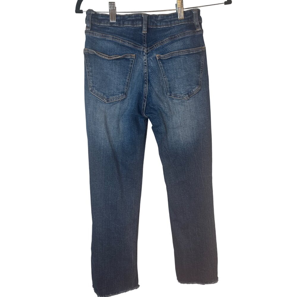 2/$30 ZARA Womens Size 2 Distressed Hem Straight Leg Jeans - Picture 3 of 12